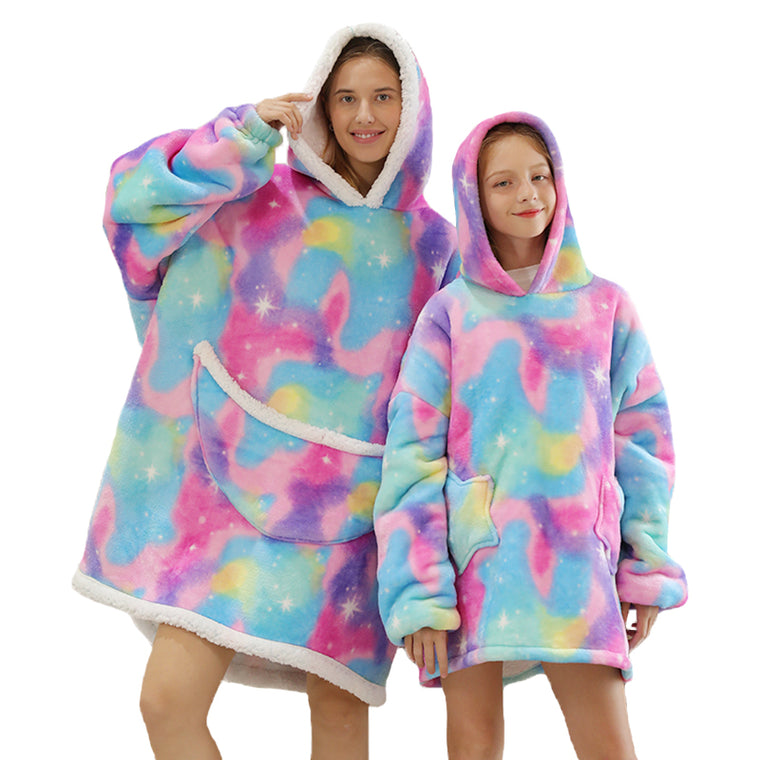 Cozy Hoodie Blanket Rainbow - Unisex